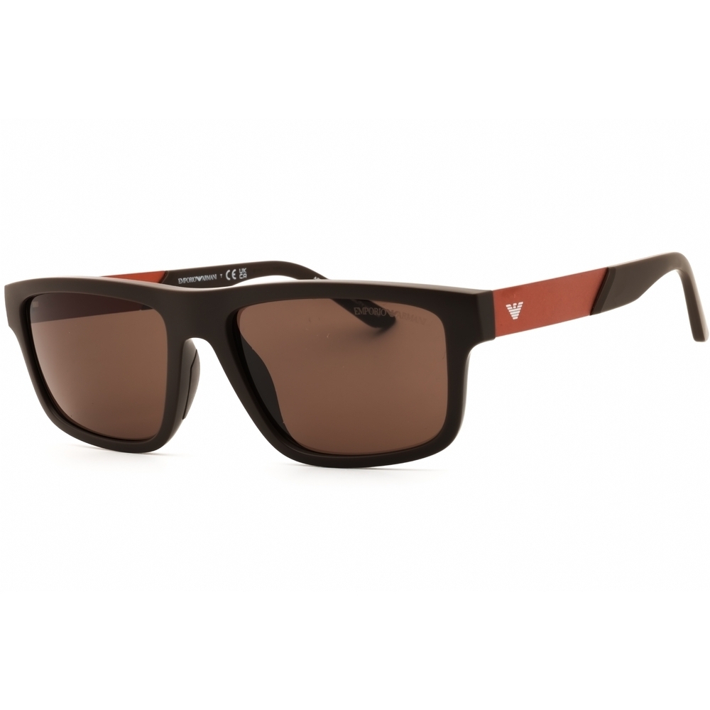 Emporio Armani EA4244U Sunglasses Brown Acetate Rectangular